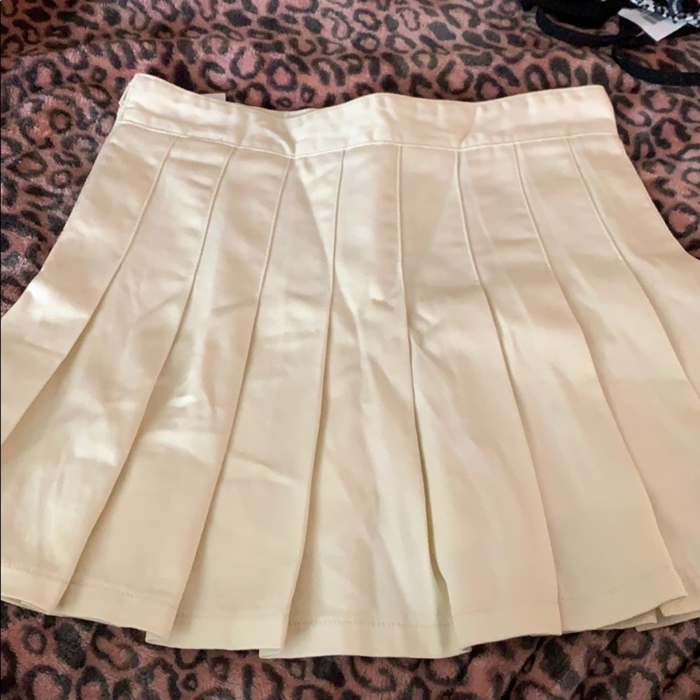 White tennis skirt